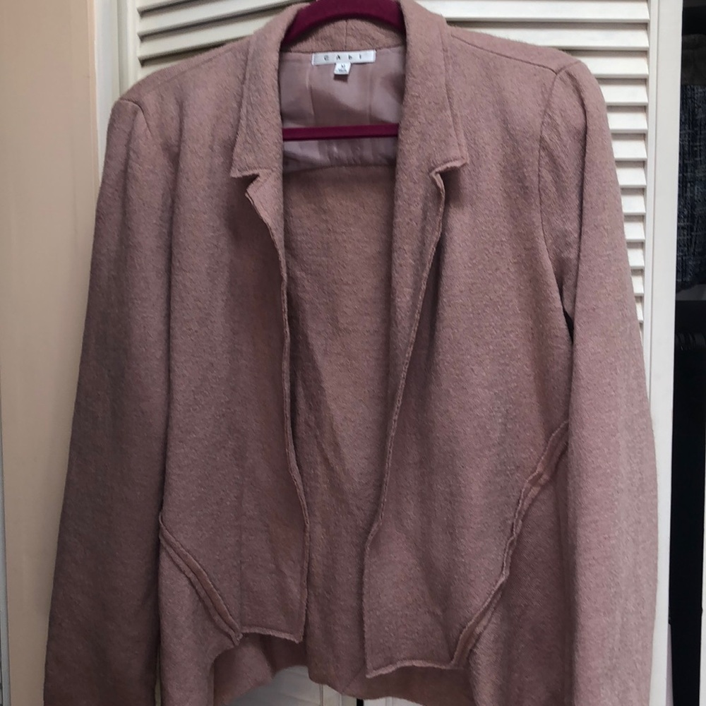 Cabi pale pink wool sweater jacket/blazer. NWOT